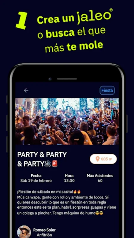 Jaleo_Comparte Fiestas y Copas for Android: Party Connect