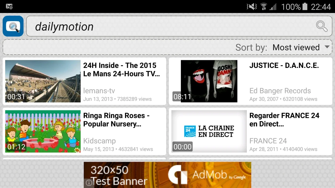 Video Search for Dailymotion for Android - Efficient Video Finder