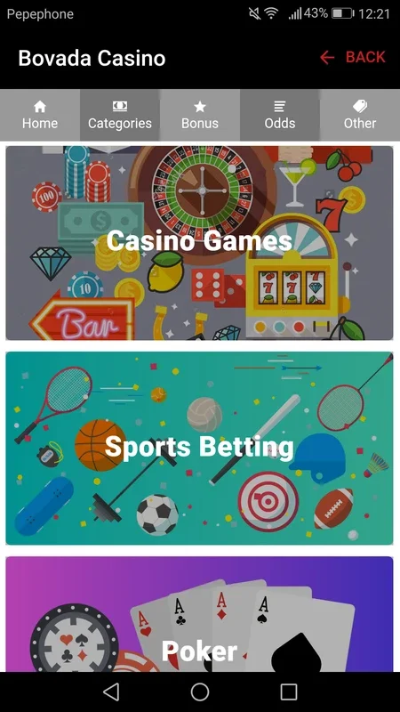 Bovada Casino Mobile Tracker for Android - No Download Needed