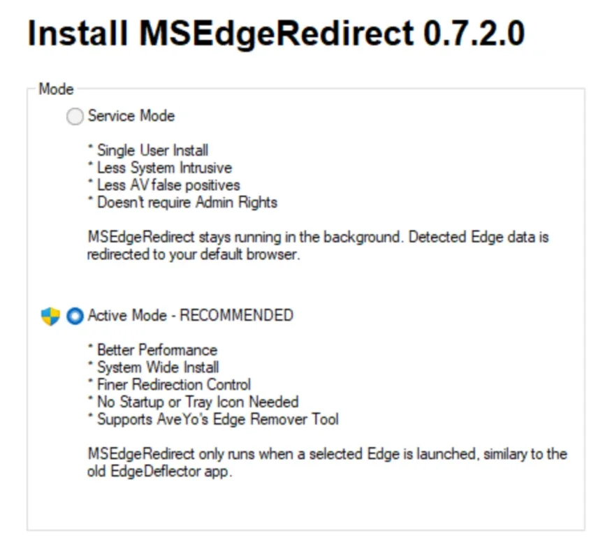 MSEdgeRedirect for Windows - Streamline Web Redirection