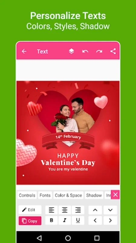 Valentine's Love Photo Frames for Android - Romantic Photo Enhancement