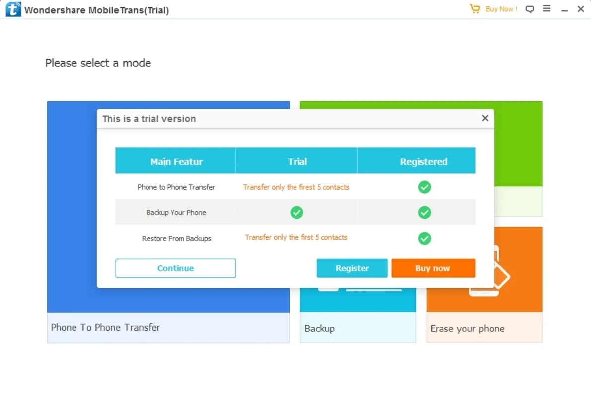 Wondershare MobileTrans for Windows - Efficient Smartphone Data Transfer