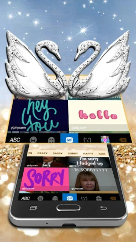 Luxury Swan Keyboard Theme for Android - Enhance Typing