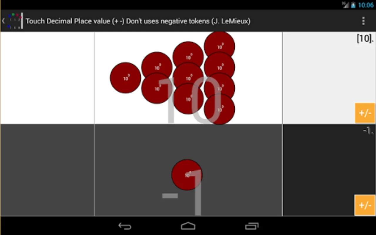 Touch decimals Place value for Android - Enhance Decimal Understanding