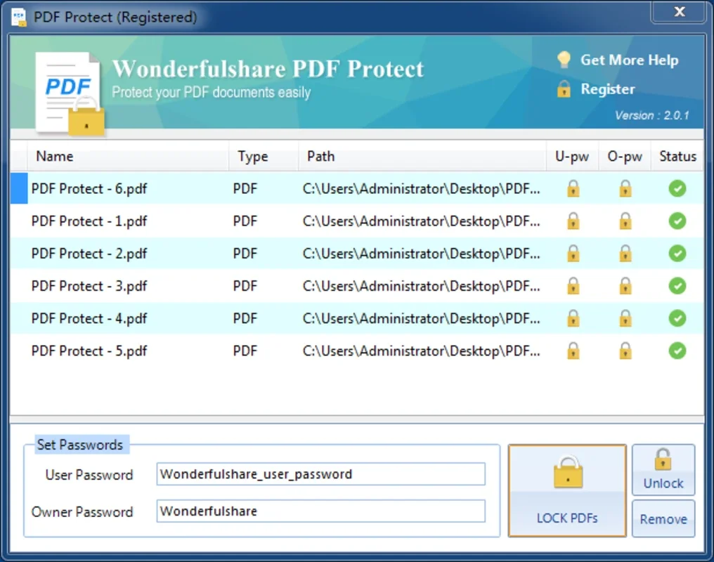 Wonderfulshare PDF Protect for Windows - Secure Your PDFs Easily