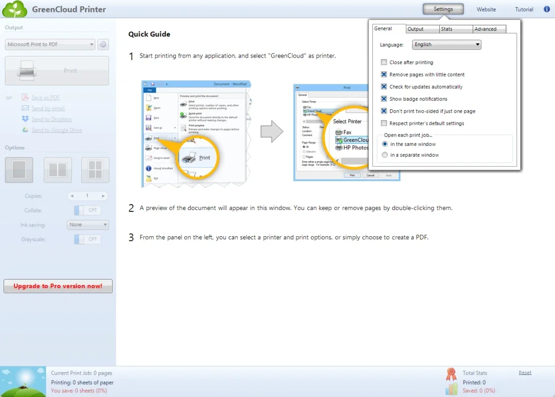 GreenCloud Printer: Eco-Friendly Printing Optimization for Windows