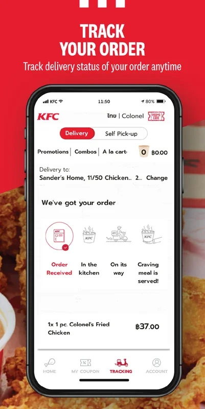 KFC Thailand for Android - Order Fried Chicken Easily