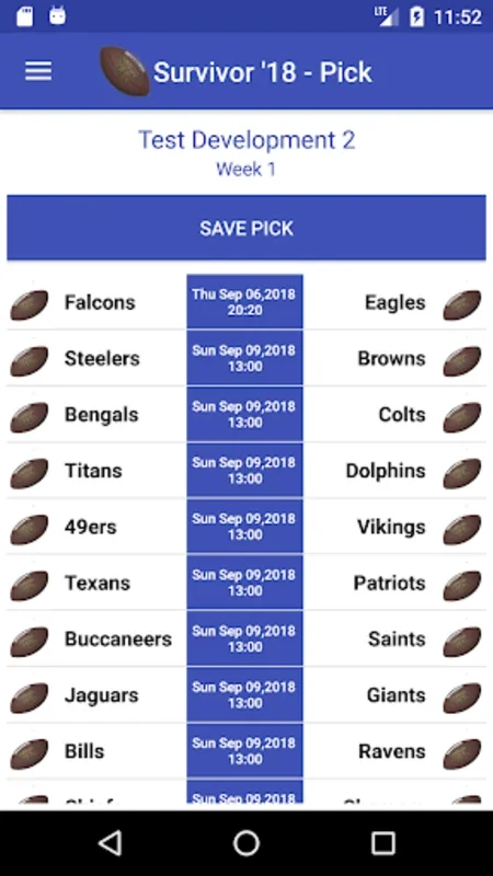 NFL Survivor '23 for Android - Engaging Football League Experience