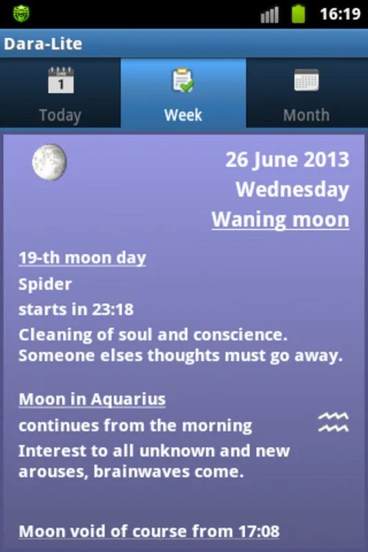 Dara-Lite for Android: Comprehensive Moon Phase App