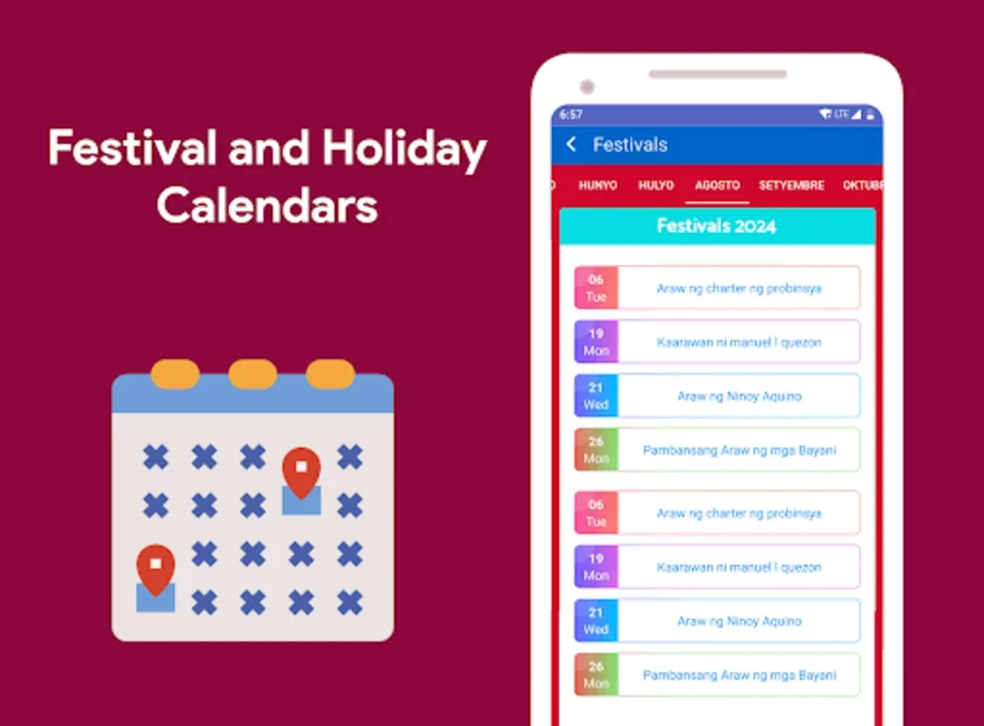 Philippines Calendar 2023 for Android - Organize Your Year