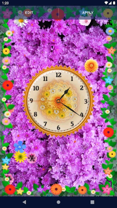 Flower Blossoms Spring Clock for Android - Visual Delight