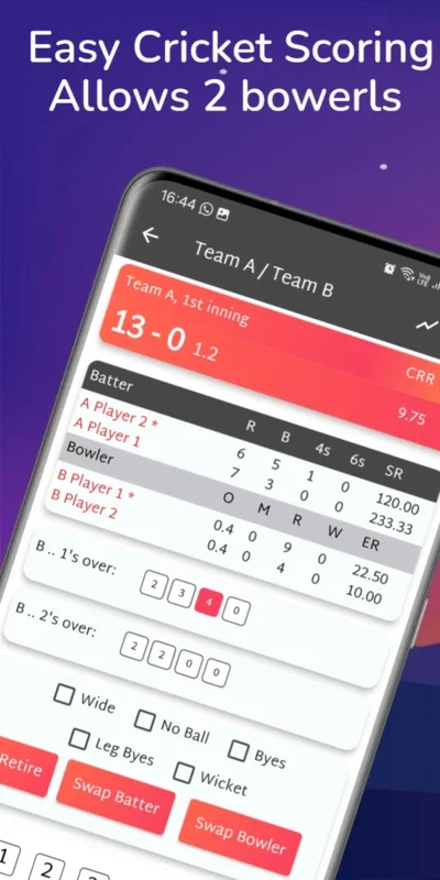 CricO Scoring for Android - Effortless Cricket Scoring