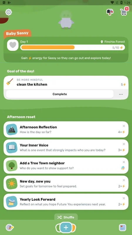 Finch for Android:  A Virtual Pet Companion for Mental Wellness