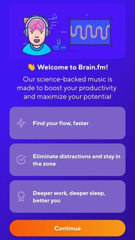 Focus Music by Brain.fm for Android - Customize Mood with Sound Frequencies