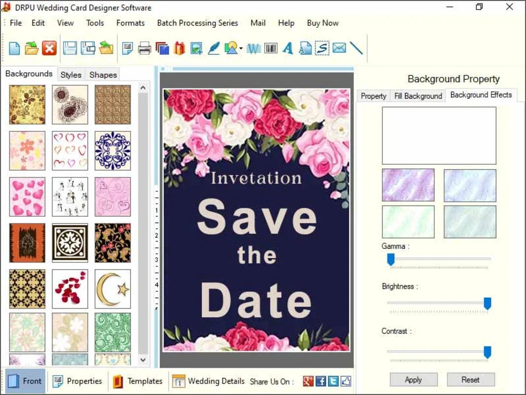 Bulk Marriage Template Program for Windows - Personalized Invitations