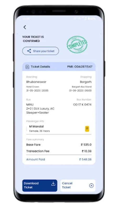 ODBUS for Android - Hassle - Free Travel Booking