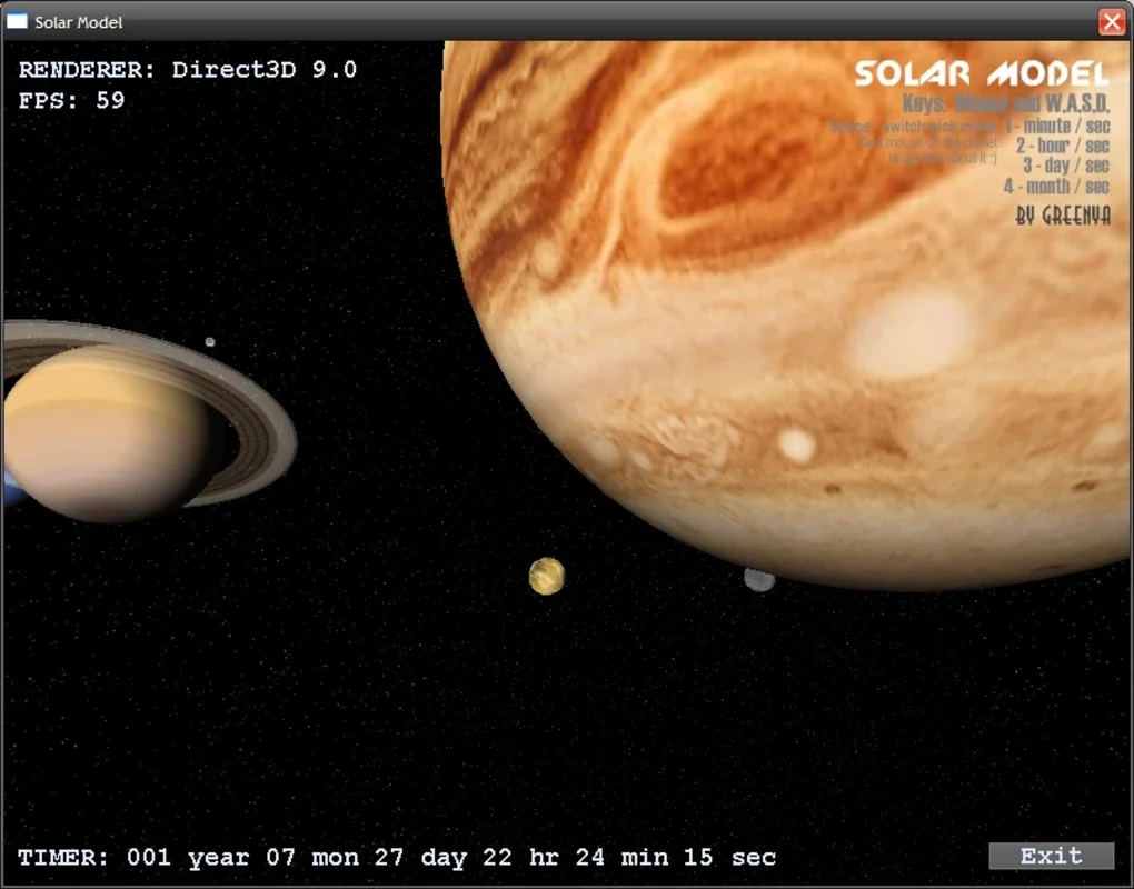 Solar Model 3D for Windows - Immersive Solar System Simulation