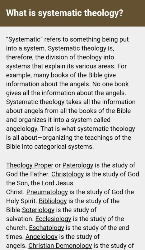 Systematic Theology for Android: Enhance Your Theology Knowledge