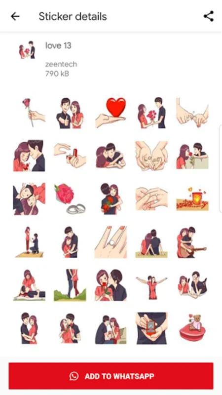 Stickers for WhatsApp Love for Android - Enhance Chats