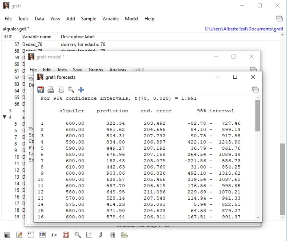 Gretl: Powerful Econometrics Software for Windows