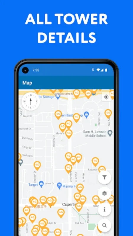 Cellular Tower - Signal Finder for Android - No Downloading Needed