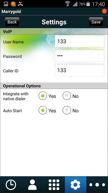 Marrygold for Android - Cost-Effective VoIP Calls