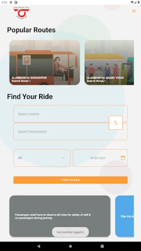 UPSRTC for Android: Reliable Bus Ticket Booking