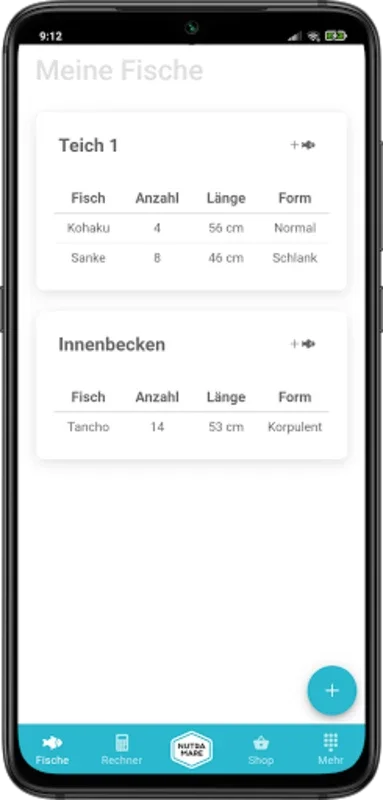 Nutramare for Android - Optimize Koi Feeding