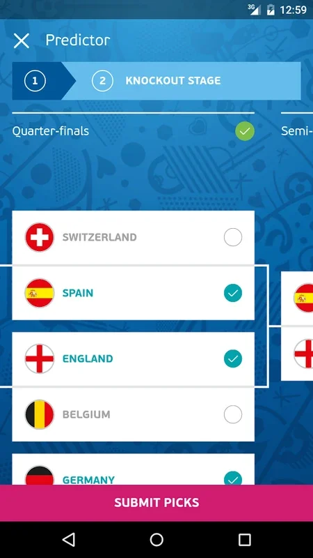 UEFA EURO 2016 Predictor for Android - Predict Match Outcomes