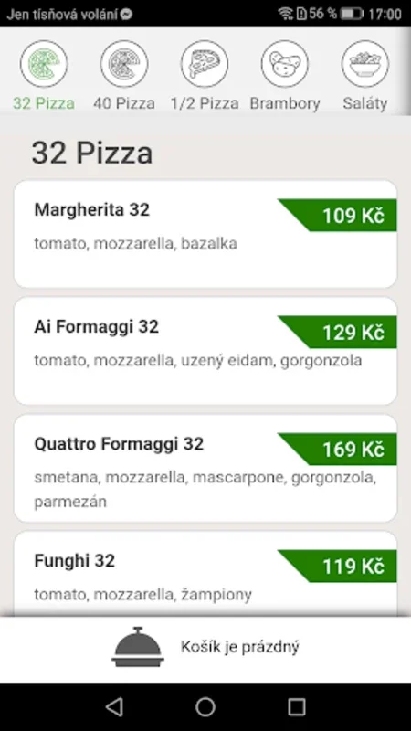 Pizza Papa Cipolla Praha for Android - Quick & Customizable Pizza Delivery