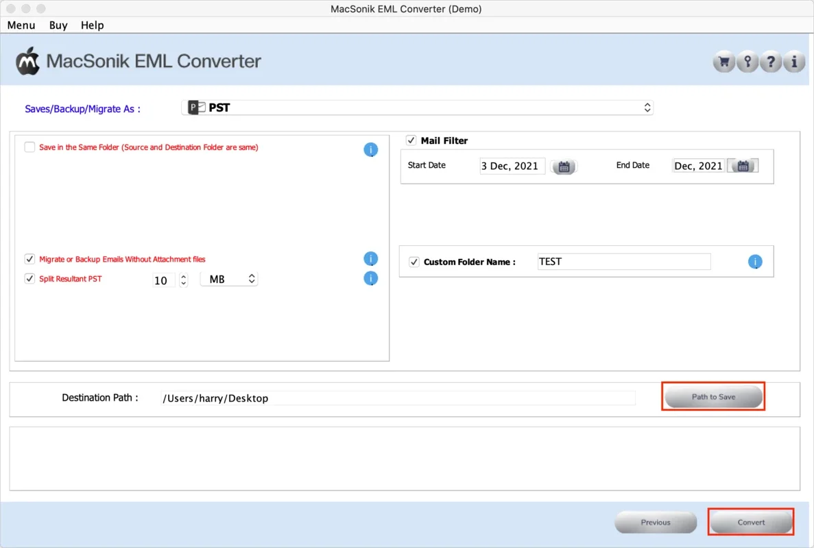 MacSonik EML Converter for Mac - Effortless File Conversion