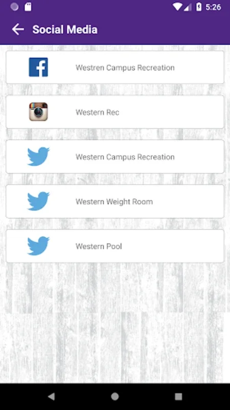 Western University Recreation for Android - Manage Fitness Easily