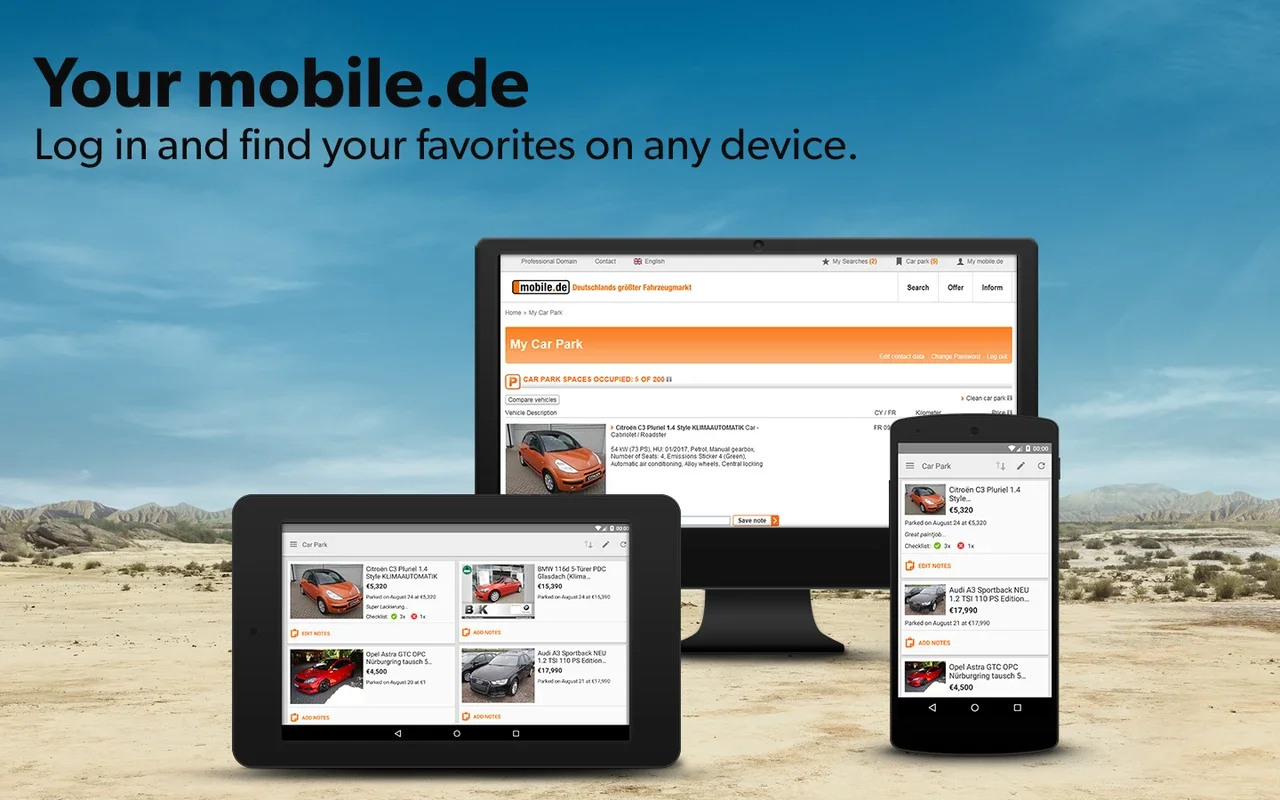 mobile.de for Android - Find Vehicles in Germany