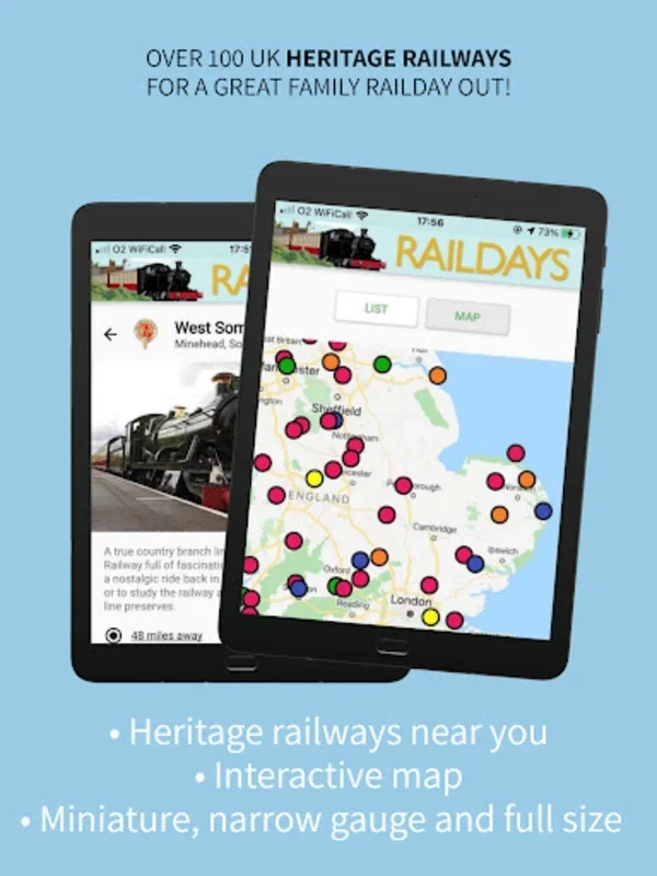 Raildays for Android: Explore UK Heritage Railways