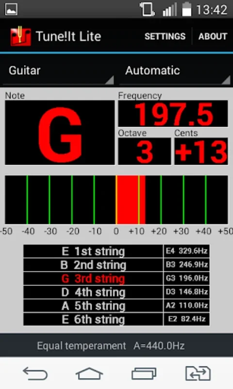 Tune!It Lite for Android - Precision Tuning App