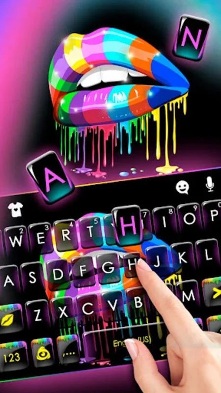 Rainbow Drip Lips Keyboard The for Android: Enhance Typing