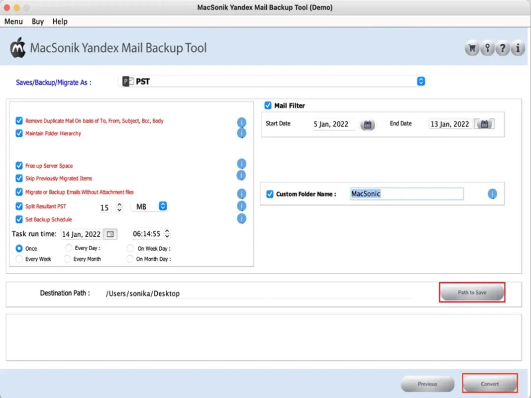 MacSonik Yandex Mail Backup Tool for Mac - Efficient Backup Solution