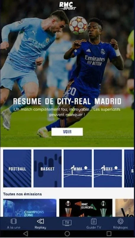 SFR Sport for Android - Comprehensive Sports Hub