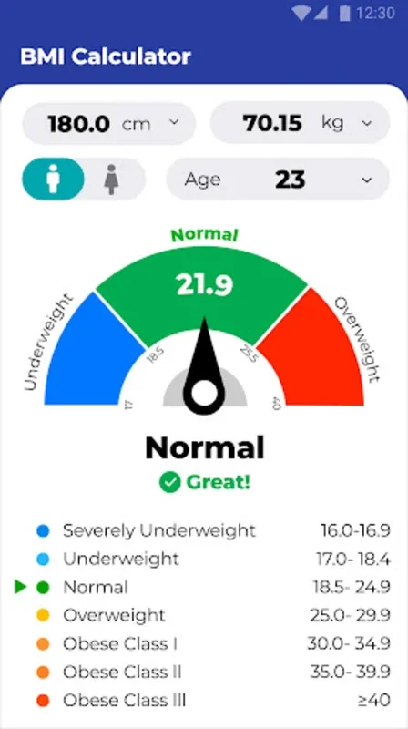 BMI Calculator - Ideal Weight for Android - Download the APK from AppHuts