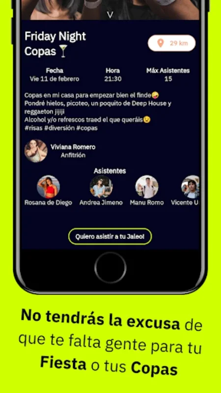 Jaleo_Comparte Fiestas y Copas for Android: Party Connect