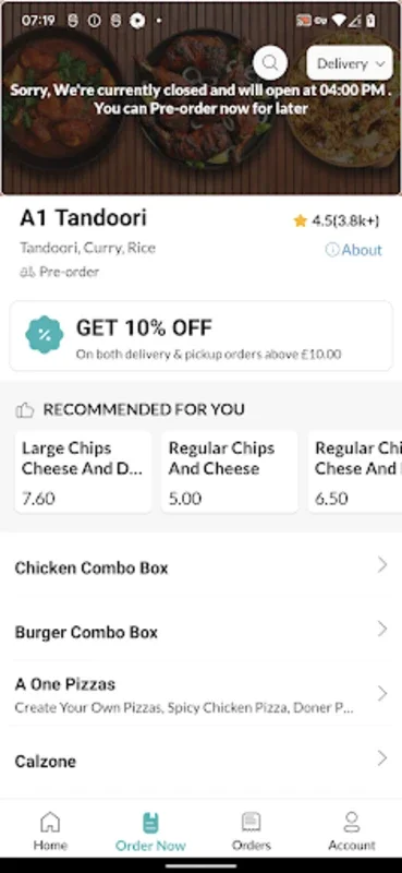 A1 Tandoori for Android - Order Kilmarnock's Delights