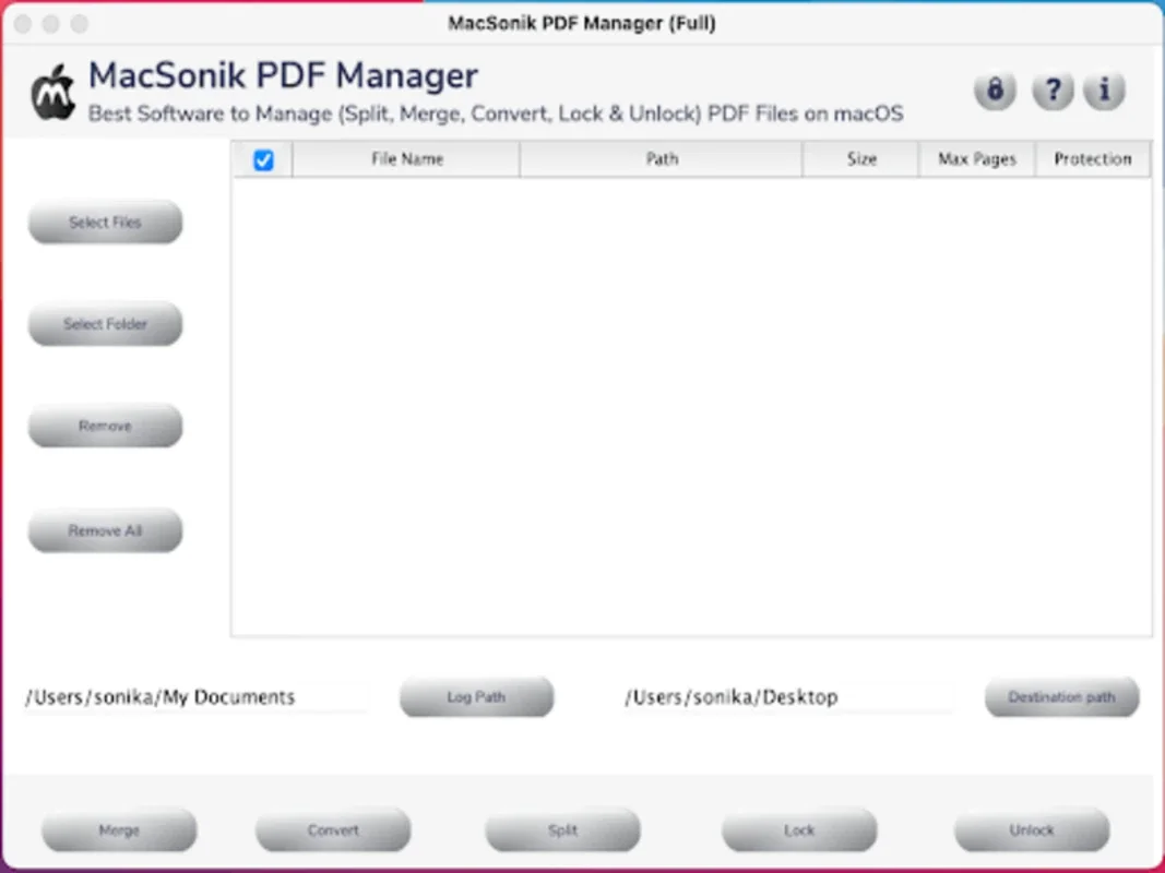 MacSonik PDF Manager Tool for Mac - Comprehensive PDF Solution