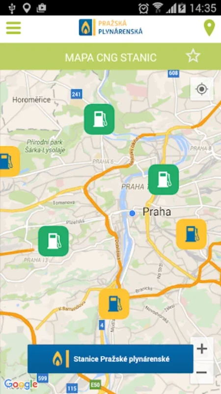 CNG Stanice for Android: Find CNG Stations Easily