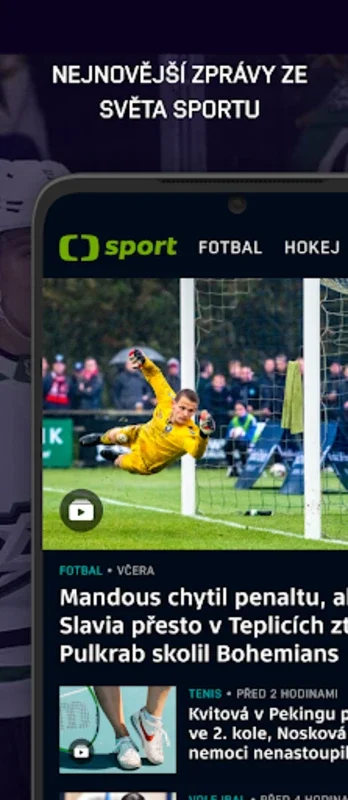 ČT sport for Android - Stream Live Sports & More