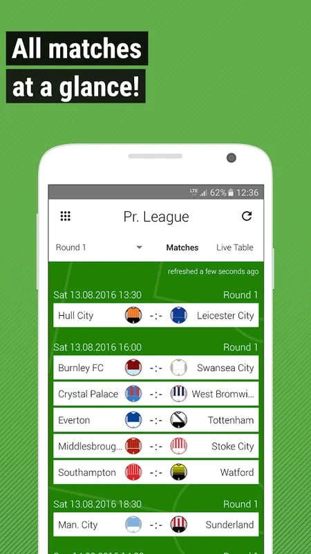 TorAlarm for Android: Soccer Calendar & Live Scores