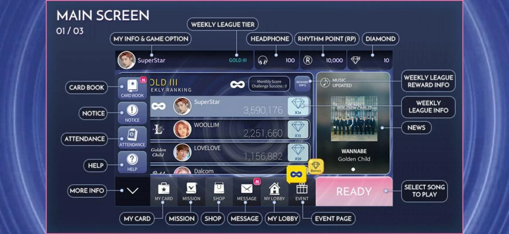 SuperStar Woollim for Android: Enjoy K - pop Rhythm