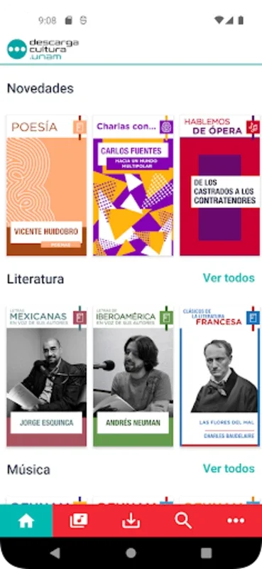 Descarga Cultura.UNAM for Android - Rich Cultural Audio