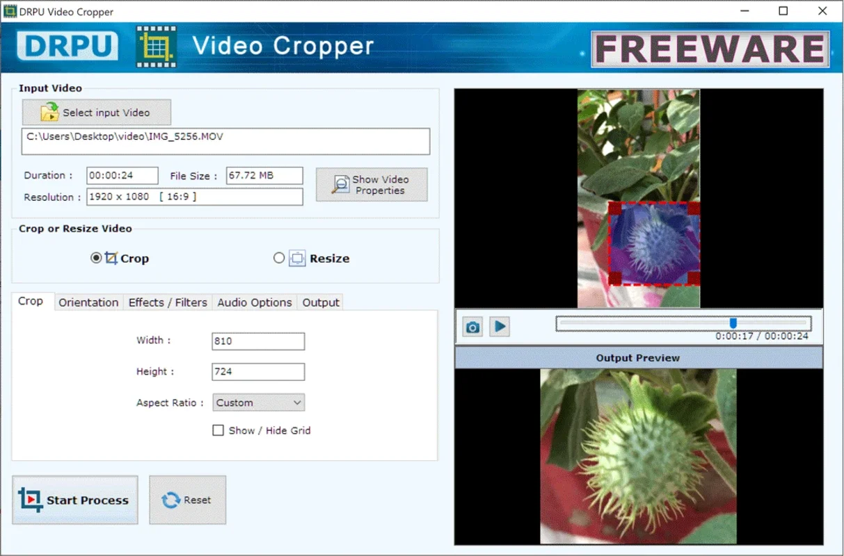 DRPU Video Cropper Freeware Software for Windows