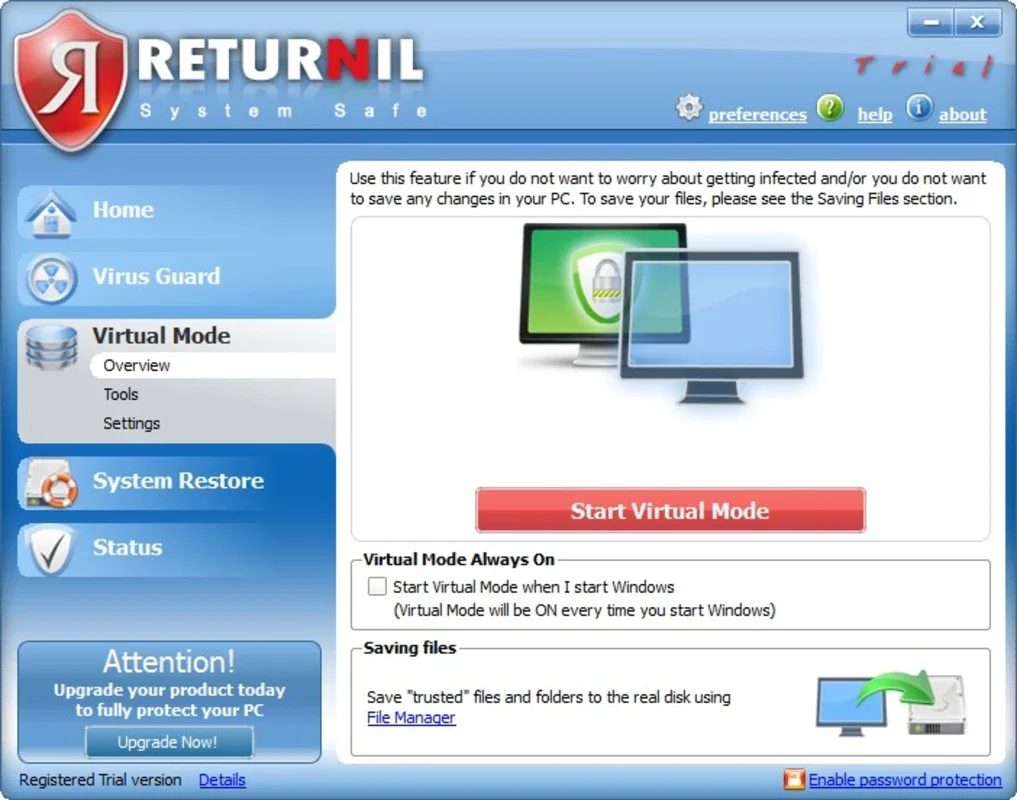 Returnil System Safe 2011 for Windows - Secure Your PC Now