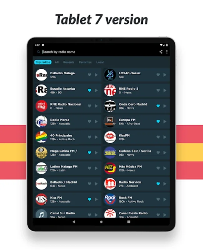FM Radios from Spain for Android - Rich Audio Experience